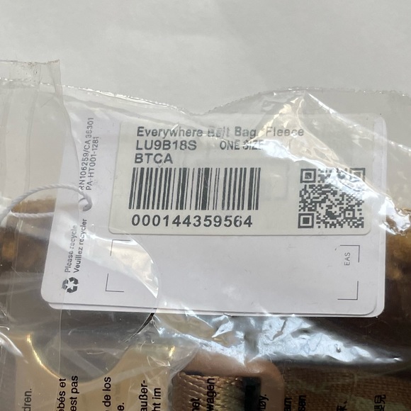 NWT Lululemon EBB Fleece Everywhere Belt Bag 1L Burnt Caramel Gold Winter - Picture 4 of 6